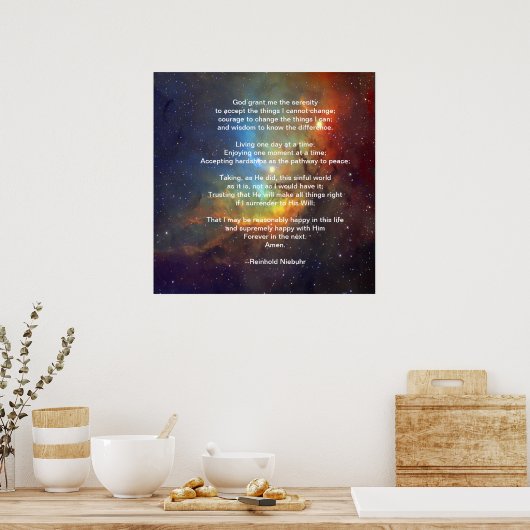 ザセレニティ祈りの言葉 ポスター (キッチン)