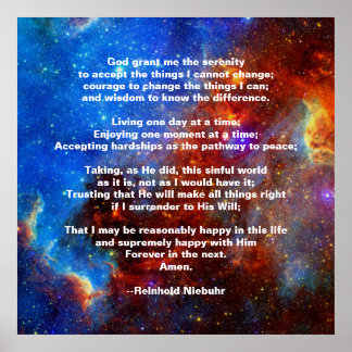 ザセレニティ祈りの言葉 ポスター