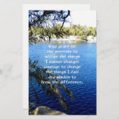 ザセレニティ祈りの言葉 便箋 (正面/裏面)