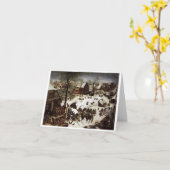 ザセンサスアットベツレヘム（ブルージャー）ハッピーホリデーズ カード (黄色い花)