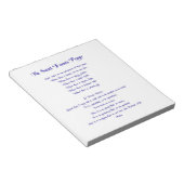 ザセントフランシス祈りの言葉 ノートパッド (アングル)