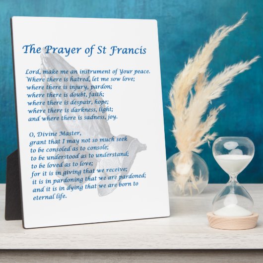 ザセントフランシス祈りの言葉 フォトプラーク (側面)