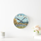 ザセーヌアットサンクラウドアルフレッドシスリー  ラウンド壁時計 (ホーム)