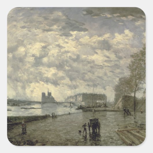 ザセーヌ川とノートルダム スクエアシール (正面)