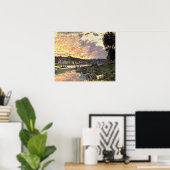 ザセーヌ・アット・ブギバル夕べ（1870年） ポスター (ホームオフィス)