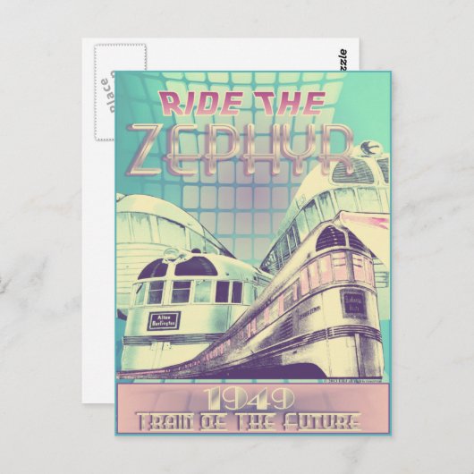 ザゼファーヴィンテージ郷愁に乗る1949 ポストカード (正面/裏面)