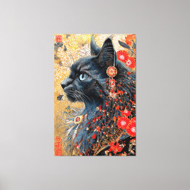 ザゼンキャット | ヴィンテージ日本の浮世絵 キャンバスプリント