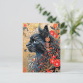 ザゼンキャット | ヴィンテージ日本の浮世絵 ポストカード (スタンド正面)