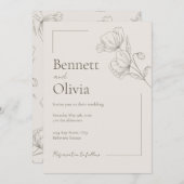 ザソフトシーズンミニマル結婚式招待状 招待状 (正面/裏面)