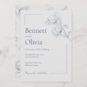 ザソフトシーズンミニマル結婚式招待状 招待状 (正面/裏面)