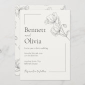 ザソフトシーズンミニマル結婚式招待状 招待状 (正面/裏面)