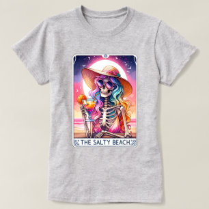 ザソルティビーチスケルトンタロットカードTシャツ Tシャツ