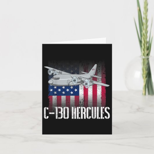 ザソルティ退役軍人C-130ヘラクレス米国国旗ミル カード (正面)