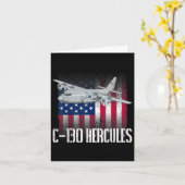 ザソルティ退役軍人C-130ヘラクレス米国国旗ミル カード (黄色い花)