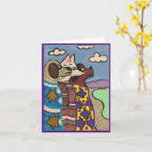 ザソルトレイク、犬、ファインアート カード (黄色い花)