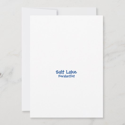 ザソルトレイク、犬、ファインアート カード (裏面)