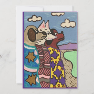 ザソルトレイク、犬、ファインアート カード