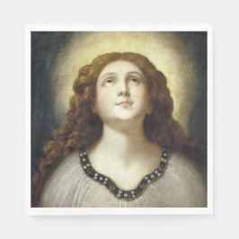 ザソ賛美ル（天使のような若い宗教的女性） スタンダードランチョンナプキン