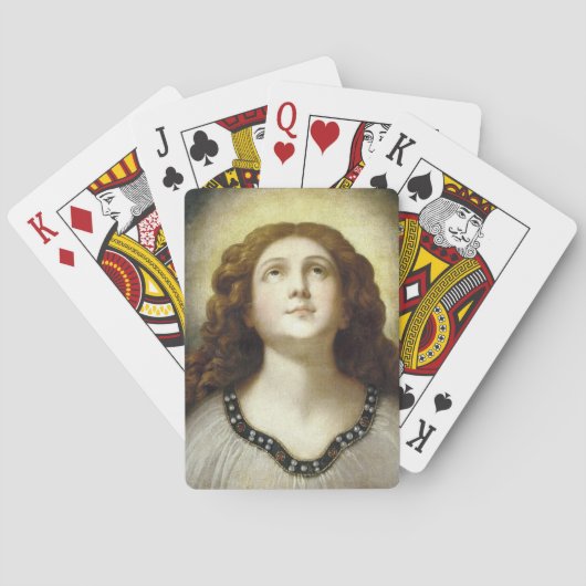 ザソ賛美ル（天使のような若い宗教的女性） トランプ (裏面)