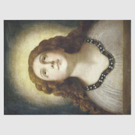 ザソ賛美ル(天使のような若い宗教的女性) 薄葉紙 (正面)