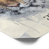 ザタイガールック水カラーイラストレーション ポスター (角)