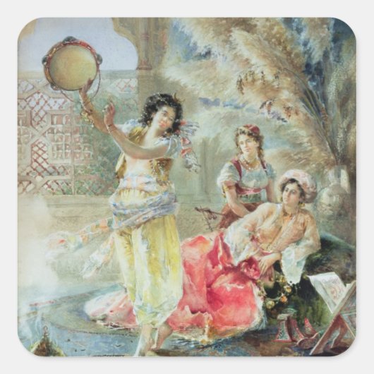 ザタンバリン(紙付き) スクエアシール (正面)