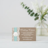 ザターコイズサンドドルビーチ結婚式コレクション エンクロージャーカード (スタンド正面)