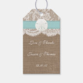 ザターコイズサンドドルビーチ結婚式コレクション ギフトタグ (正面)