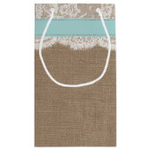 ザターコイズサンドドルビーチ結婚式コレクション スモールペーパーバッグ (裏面)