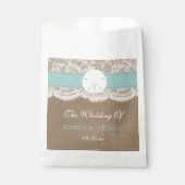 ザターコイズサンドドルビーチ結婚式コレクション フェイバーバッグ (正面)