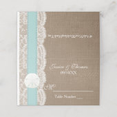 ザターコイズサンドドルビーチ結婚式コレクション プレイスカード (外部開封)