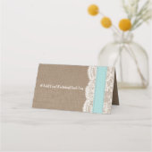 ザターコイズサンドドルビーチ結婚式コレクション プレイスカード (裏面)