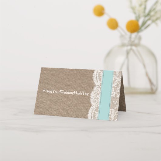 ザターコイズサンドドルビーチ結婚式コレクション プレイスカード (裏面)