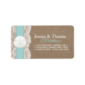 ザターコイズサンドドルビーチ結婚式コレクション ラベル (正面)