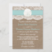 ザターコイズサンドドルビーチ結婚式コレクション 招待状 (正面)