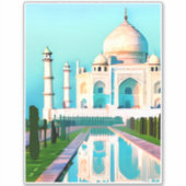 ザタージマハルが明け方の空の下 シール (正面)