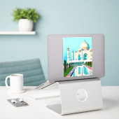 ザタージマハルが明け方の空の下 シール (デスク上のノートパソコン)