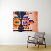 ザタージマハルと夕焼けの空 タペストリー (インサイチュ(横))