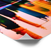 ザタージマハルと夕焼けの空 ポスター (角)