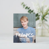 ザタ絵を描ウンの卒業サンキューカード ポストカード (スタンド正面)