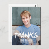 ザタ絵を描ウンの卒業サンキューカード ポストカード (正面/裏面)