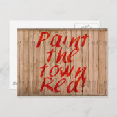 ザタ絵を描ウンレッド ポストカード (正面/裏面)