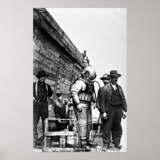 ザダイバーヴィンテージ懸命ハットスキューバ ポスター (正面)