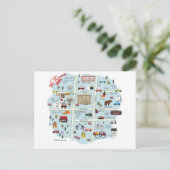 ザダウンタウンマッキニーテキサス州葉書 ポストカード (スタンド正面)