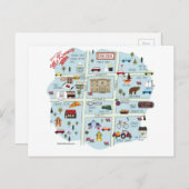 ザダウンタウンマッキニーテキサス州葉書 ポストカード (正面/裏面)