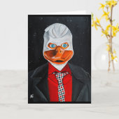 ザダックズバイ絵を描アルフレッドキツネ カード (黄色い花)