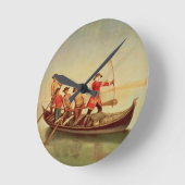 ザダック狩り ラウンド壁時計 (傾斜)