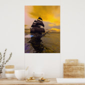 ザダッ飛んでいるチマンプリント ポスター (キッチン)