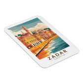 ザダルクロアチアイラストレーショントラベルアートヴィンテージ マグネット (右側)