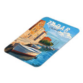 ザダルクロアチアトラベルアートヴィンテージ マグネット (左側)